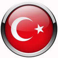 turkey flag gel metal button