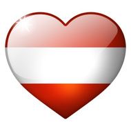 austria heart button