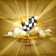 Checkered flag old style background