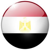 Egypt Round Glass Button