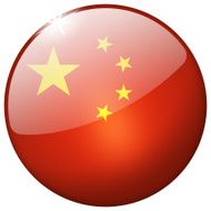 China Round Glass Button