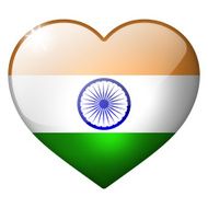 india heart button