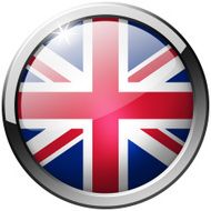 United Kingdom Round Metal Glass Button
