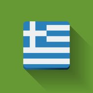 Button with flag of Greece