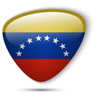 Venezuela Flag Glossy Button N2