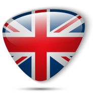 UK Flag Glossy Button