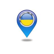 Ukrainian flag navigation pointer