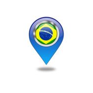 Brazilian flag navigation pointer