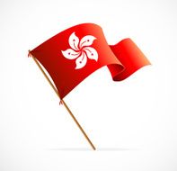 Vector Illustration flag of Hong Kong