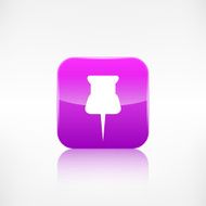 Pushpin web icon Application button