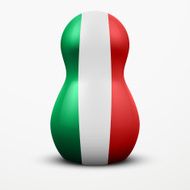 Russian tradition matrioshka dolls in Italy flag style
