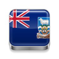 Metal icon of Falkland Islands