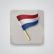 Netherlands flag vector icon