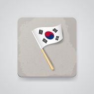 South Korea flag vector icon