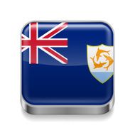 Metal icon of Anguilla