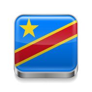 Metal icon of Democratic Republic the Congo