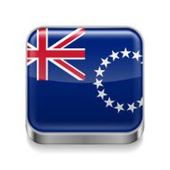 Metal icon of Cook Islands