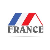 house illustration with flag of France
