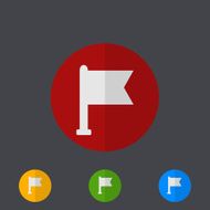 Vector modern circle icons set on gray N22
