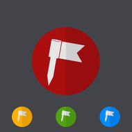 Vector modern circle icons set on gray N23