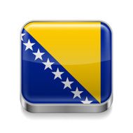 Metal icon of Bosnia and Herzegovina