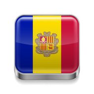 Metal icon of Andorra