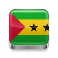 Metal icon of Sao Tome and Principe