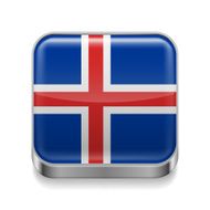 Metal icon of Iceland