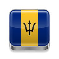 Metal icon of Barbados