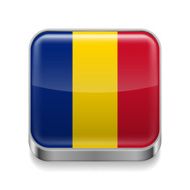 Metal icon of Romania