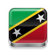 Metal icon of Saint Kitts and Nevis