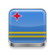 Metal icon of Aruba