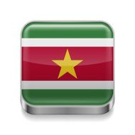 Metal icon of Suriname