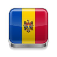 Metal icon of Moldova