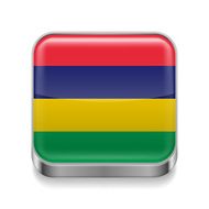Metal icon of Mauritius