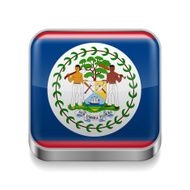 Metal icon of Belize