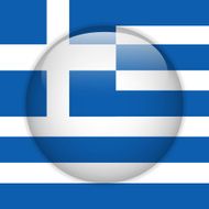 Greece Flag Glossy Button N2
