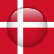 Denmark Flag Glossy Button N3