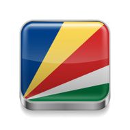 Metal icon of Seychelles