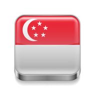 Metal icon of Singapore