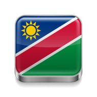 Metal icon of Namibia