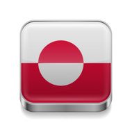 Metal icon of Greenland