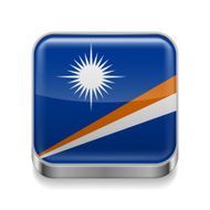 Metal icon of Marshall Islands