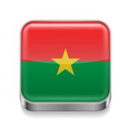 Metal icon of Burkina Faso