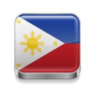 Metal icon of Philippines