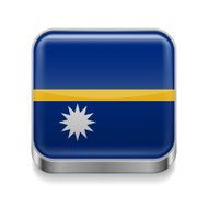 Metal icon of Nauru