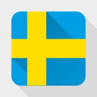 Simple flat icon Sweden flag Vector