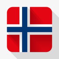 Simple flat icon Norway flag Vector