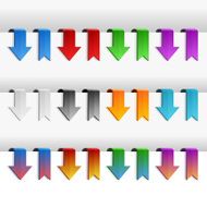Color Ribbons and Arrows Set Vector