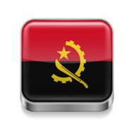 Metal icon of Angola